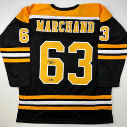 Facsimile Autographed Brad Marchand Boston Black Reprint Laser Auto Hockey Jersey Size Men's XL (ONLINE ORDER ONLY)