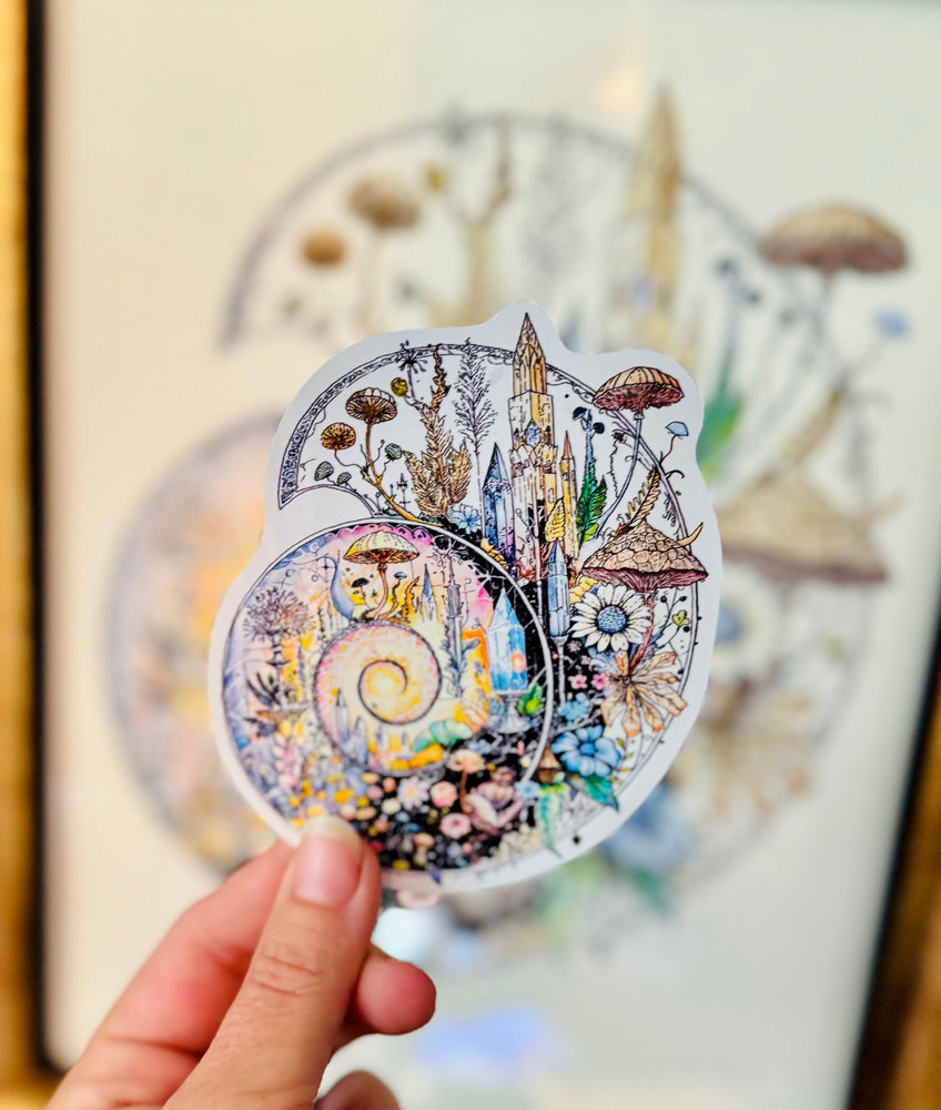 Ammonite Fine Art Print – 5x7 Ancient Fossil Crystal Spiral (ONLINE ORDER ONLY)
