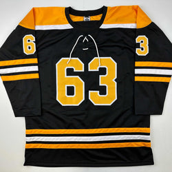 Facsimile Autographed Brad Marchand Boston Black Reprint Laser Auto Hockey Jersey Size Men's XL (ONLINE ORDER ONLY)
