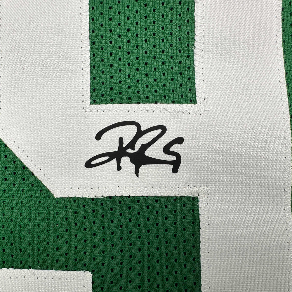 Facsimile Autographed Rajon Rondo Boston Green Reprint Laser Auto Basketball Jersey Size Men's XL (ONLINE ORDER ONLY)