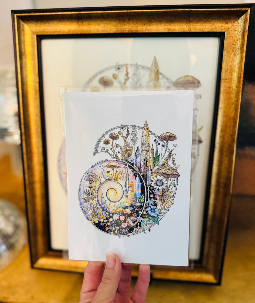 Ammonite Fine Art Print – 5x7 Ancient Fossil Crystal Spiral (ONLINE ORDER ONLY)