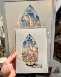 Keeper of Quartz Dreams Art Print – 5x7 Fantasy Crystal Art with Poetry (ONLINE ORDER ONLY)