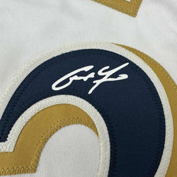 Facsimile Autographed Christian Yelich Milwaukee White Reprint Laser Auto Baseball Jersey Size Men's XL (ONLINE ORDER ONLY)