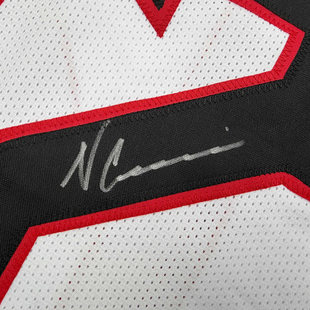 Autographed/Signed Nico Collins Houston White Football Jersey JSA COA