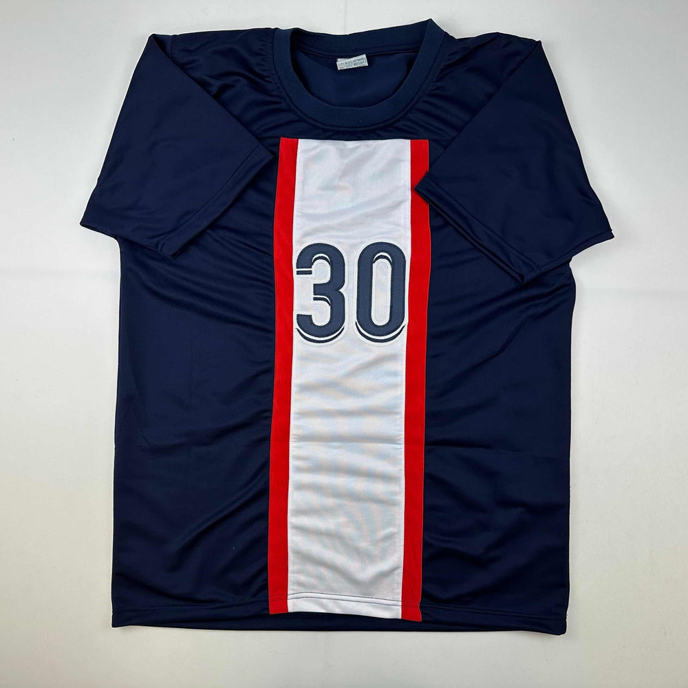 Facsimile Autographed Lionel Messi Leo PSG Blue Reprint Laser Auto Soccer Jersey Size Men's XL (ONLINE ORDER ONLY)