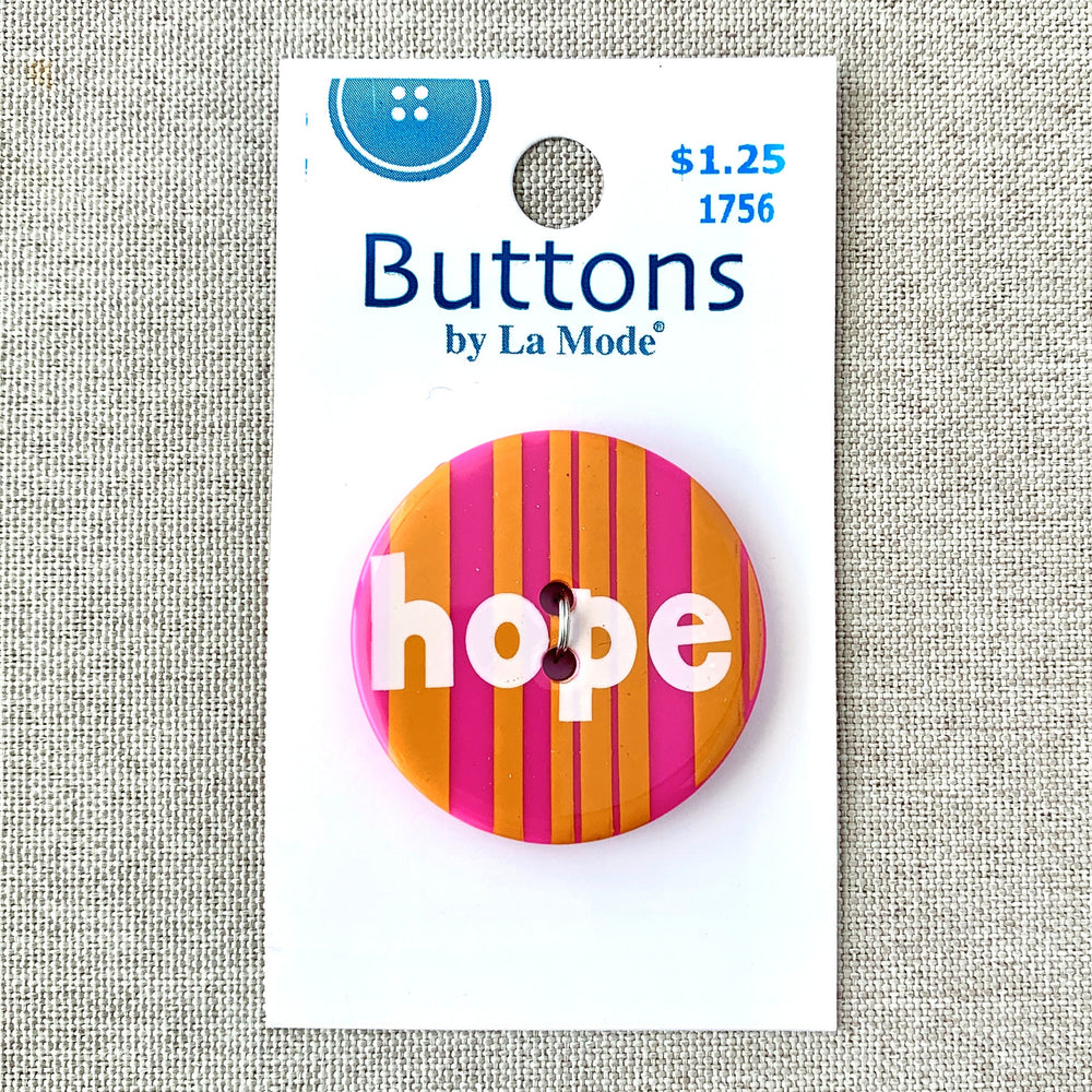 1756 Hope - La Mode - 2 Holes - 34mm - Pink and Orange (ONLINE ORDER ONLY)