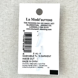 2453 Cow - La Mode - 1 Hole - Shank - Assorted Sizes (ONLINE ORDER ONLY)