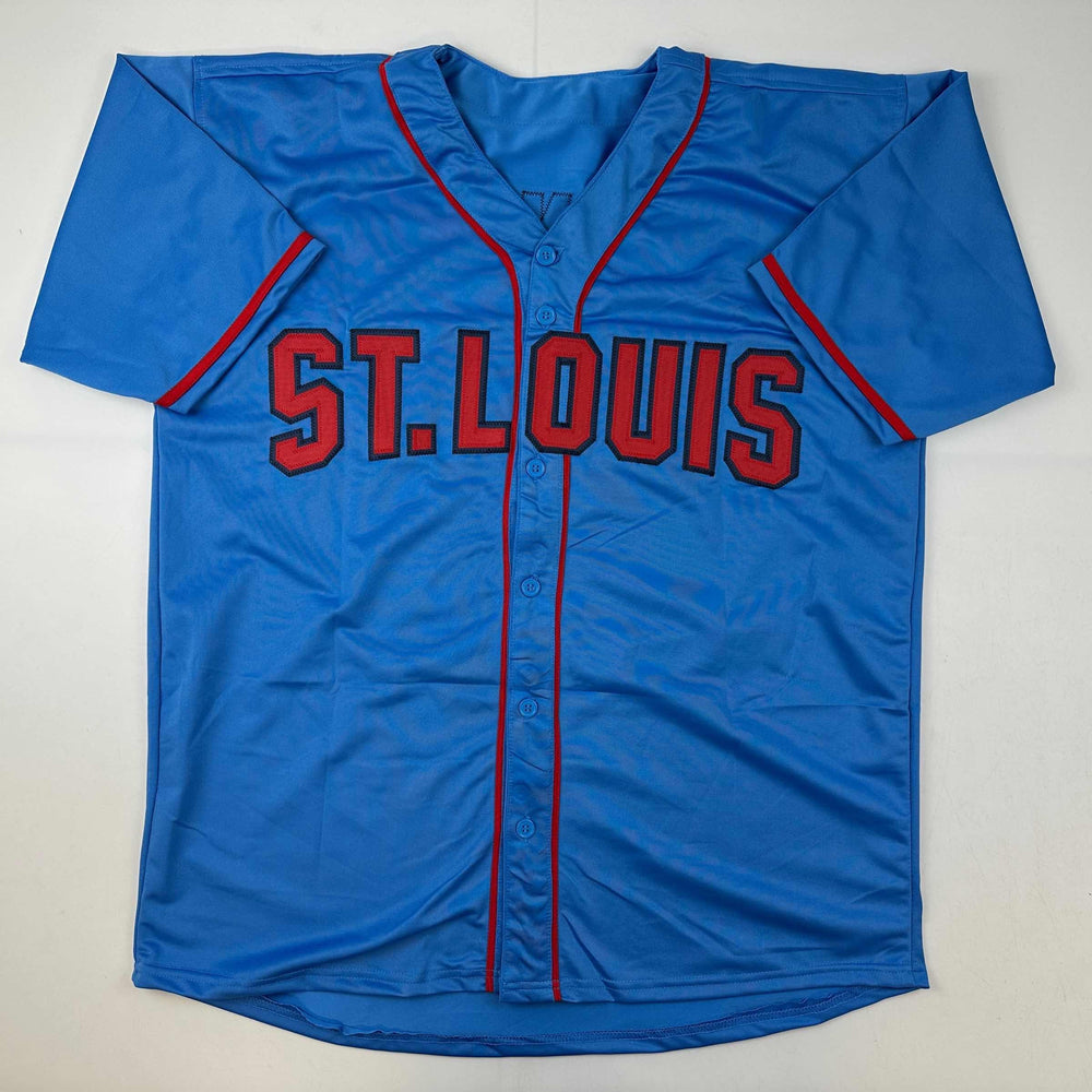 Facsimile Autographed Nolan Arenado St. Louis Blue Reprint Laser Auto Baseball Jersey Size Men's XL (ONLINE ORDER ONLY)