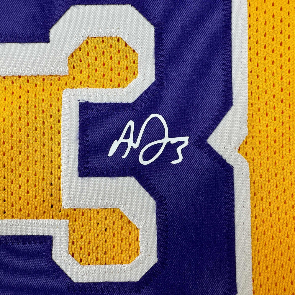 Facsimile Autographed Anthony Davis Los Angeles LA Yellow Reprint Laser Auto Basketball Jersey Size Men's XL (ONLINE ORDER ONLY)