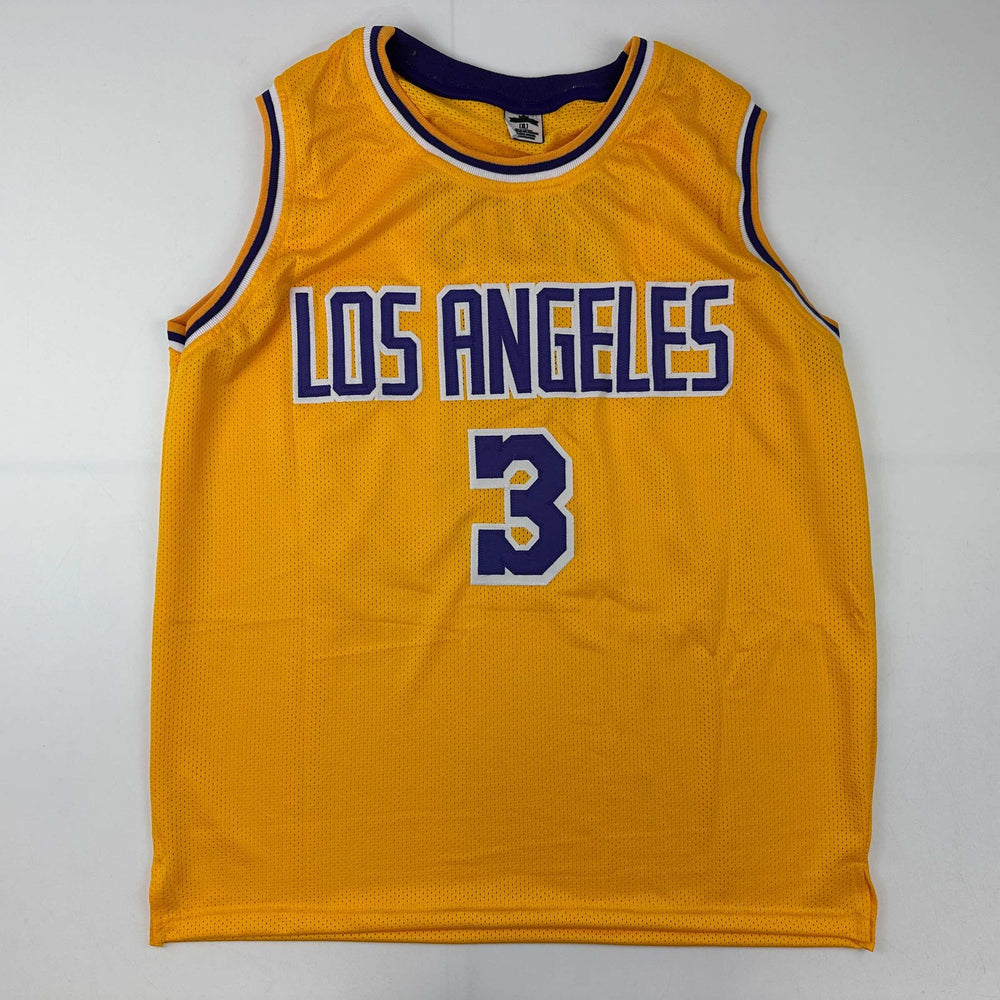 Facsimile Autographed Anthony Davis Los Angeles LA Yellow Reprint Laser Auto Basketball Jersey Size Men's XL (ONLINE ORDER ONLY)