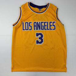 Facsimile Autographed Anthony Davis Los Angeles LA Yellow Reprint Laser Auto Basketball Jersey Size Men's XL (ONLINE ORDER ONLY)