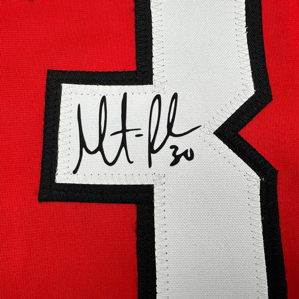 Facsimile Autographed Martin Brodeur New Jersey Red Reprint Laser Auto Hockey Jersey Size Men's XL (ONLINE ORDER ONLY)