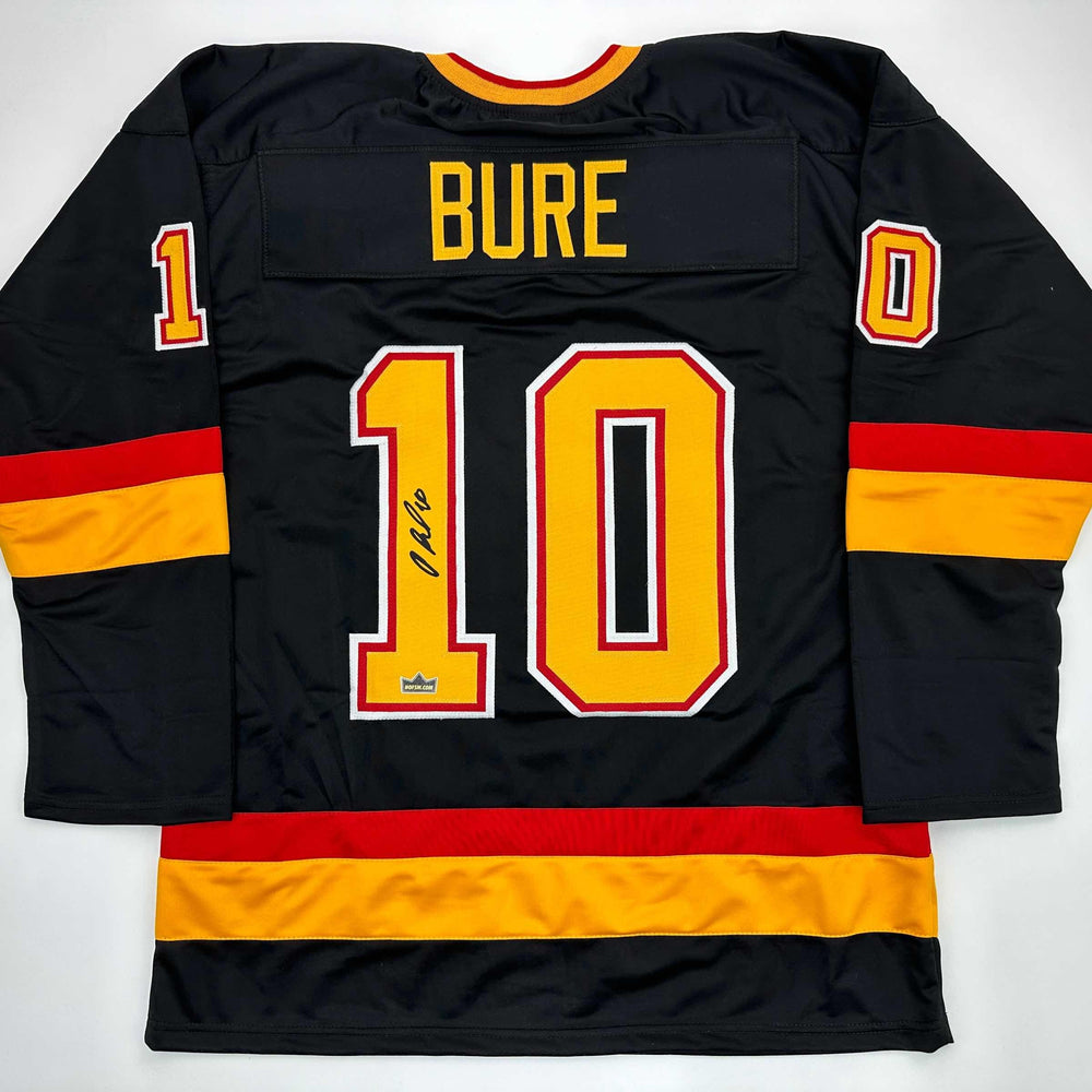 Facsimile Autographed Pavel Bure Vancouver Black Reprint Laser Auto Hockey Jersey Size Men's XL (ONLINE ORDER ONLY)