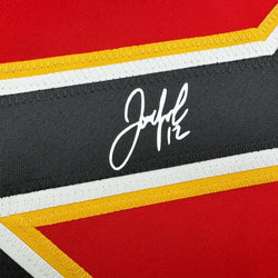 Framed Facsimile Autographed Jarome Iginla 35x39 Calgary Red Reprint Laser Auto Hockey Jersey (ONLINE ORDER ONLY)