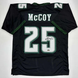 Facsimile Autographed LeSean McCoy Philadelphia Black Reprint Laser Auto Football Jersey Size Men's XL (ONLINE ORDER ONLY)