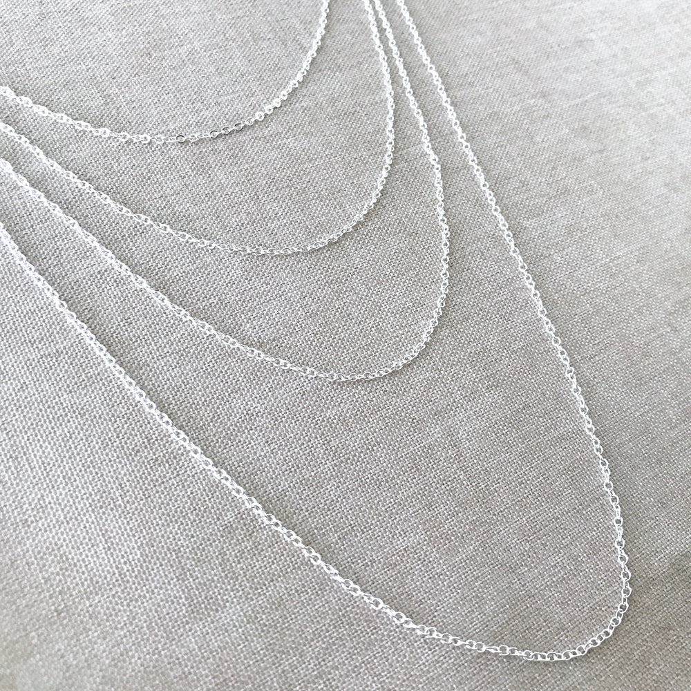 16" - 925 Sterling Silver Filled Necklace Chain - Dainty Fine - 16" - 16 Inch - Lobster Claw Clasp - .925 Stamped - Cable Chain (ONLINE ORDER ONLY)