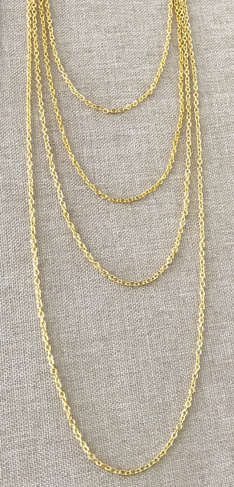 16" - Yellow Gold Filled Necklace Chain - Cable - 16 Inch - Lobster Claw Clasp - 18 Karat 18KT