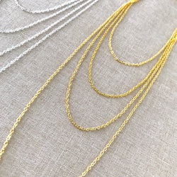 16" - Yellow Gold Filled Necklace Chain - Cable - 16 Inch - Lobster Claw Clasp - 18 Karat 18KT