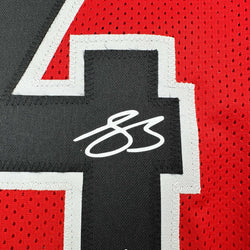 Facsimile Autographed Scottie Barnes Toronto Red Reprint Laser Auto Basketball Jersey Size Men's XL (ONLINE ORDER ONLY)