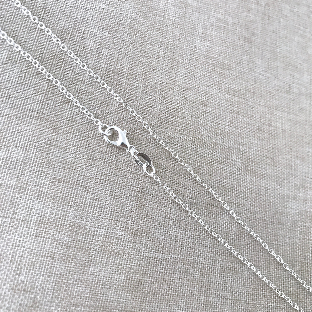 18" - 925 Sterling Silver Filled Necklace Chain - Dainty Fine - 18" - 18 Inch - Lobster Claw Clasp - .925 Stamped - Cable Chain - Silver fill (ONLINE ORDER ONLY)