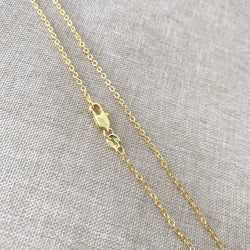 16" - Yellow Gold Filled Necklace Chain - Cable - 16 Inch - Lobster Claw Clasp - 18 Karat 18KT