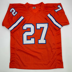 Facsimile Autographed Steve Atwater Denver Orange Reprint Laser Auto Football Jersey Size Men's XL (ONLINE ORDER ONLY)