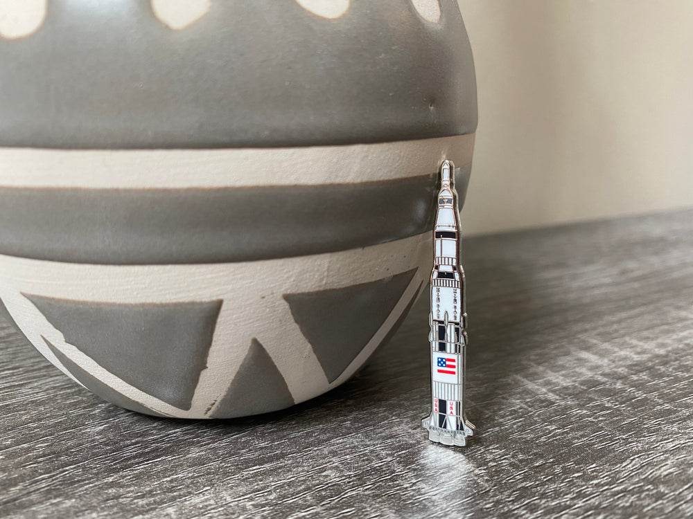 Saturn V Launch Vehicle Enamel Pin
