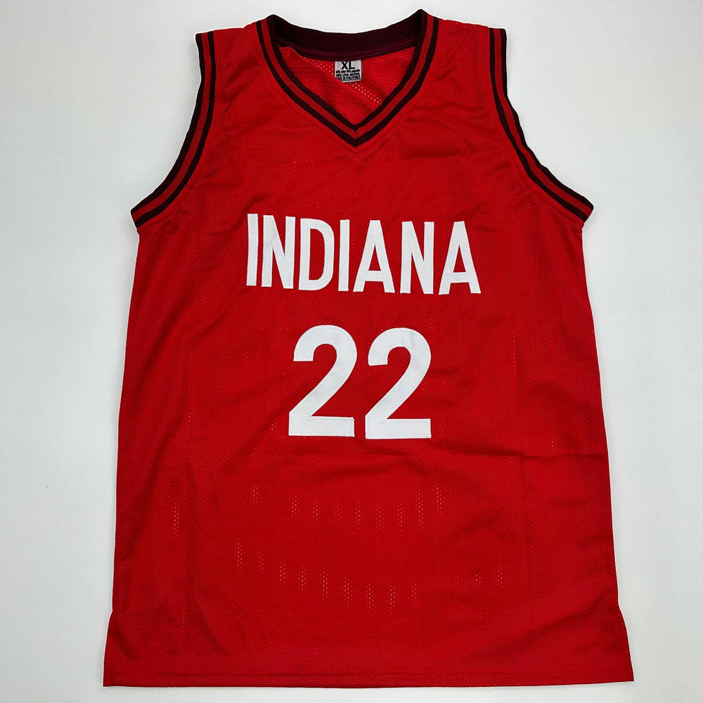 Facsimile Autographed Caitlin Clark Indiana Red Reprint Laser Auto Basketball Jersey Size Men's XL (ONLINE ORDER ONLY)