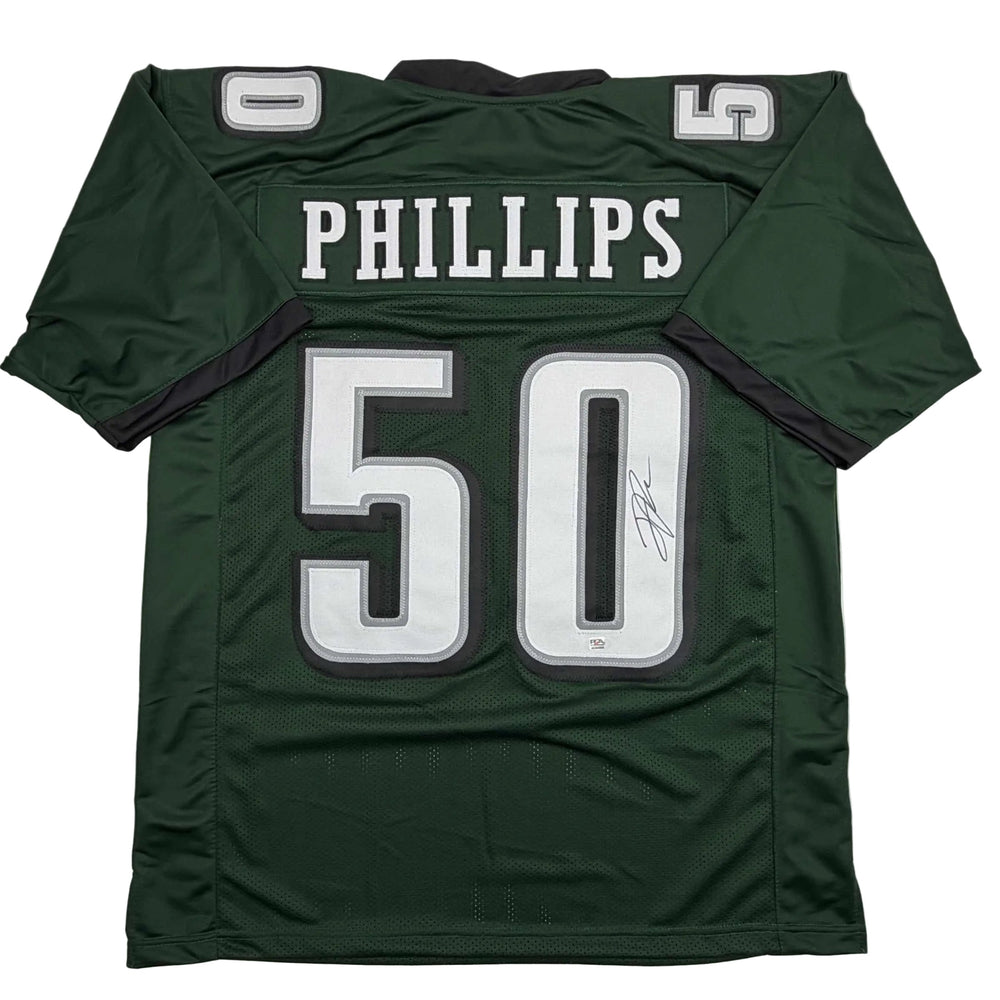 Autographed/Signed Jaelan Phillips Philadelphia Midnight Green Football Jersey PSA/DNA COA (ONLINE ORDER ONLY)