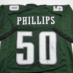 Autographed/Signed Jaelan Phillips Philadelphia Midnight Green Football Jersey PSA/DNA COA (ONLINE ORDER ONLY)