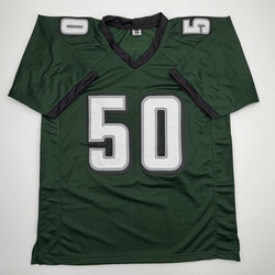 Autographed/Signed Jaelan Phillips Philadelphia Midnight Green Football Jersey PSA/DNA COA (ONLINE ORDER ONLY)