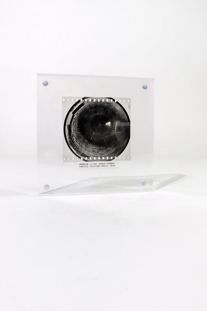 Fermilab Bubble Chamber Particle Collision Photo