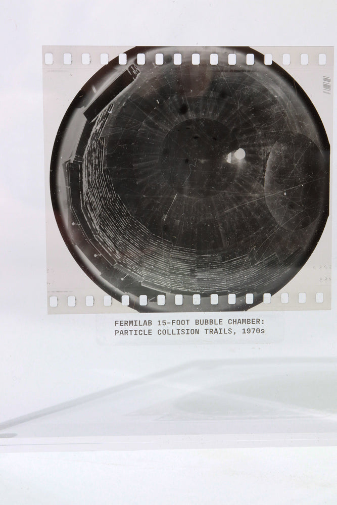 Fermilab Bubble Chamber Particle Collision Photo