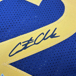 Facsimile Autographed Caitlin Clark Indiana Blue Reprint Laser Auto Basketball Jersey Size Men's XL (ONLINE ORDER ONLY)