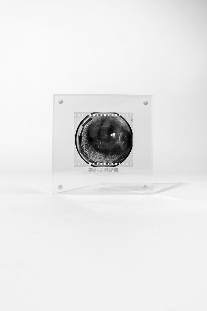 Fermilab Bubble Chamber Particle Collision Photo