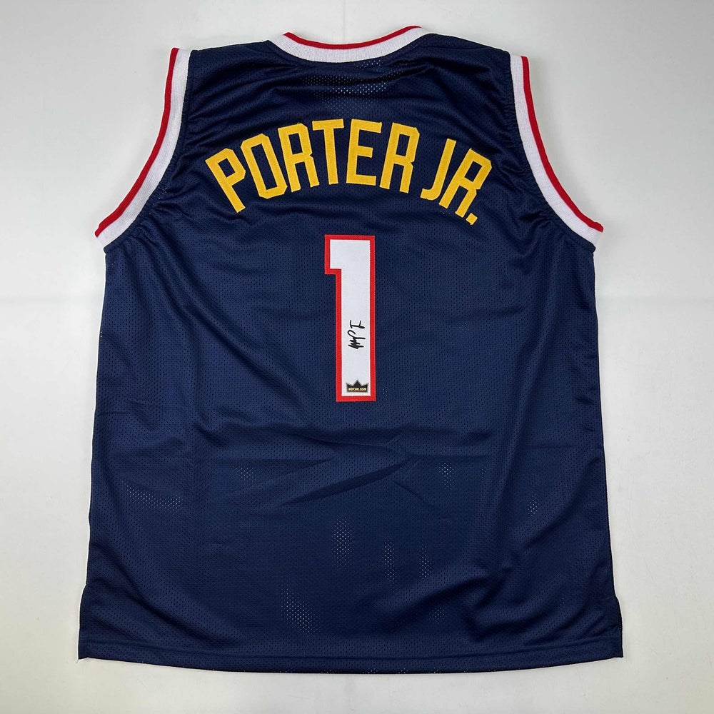 Facsimile Autographed Michael Porter Jr. Denver Blue Reprint Laser Auto Basketball Jersey Size Men's XL (ONLINE ORDER ONLY)