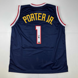 Facsimile Autographed Michael Porter Jr. Denver Blue Reprint Laser Auto Basketball Jersey Size Men's XL (ONLINE ORDER ONLY)