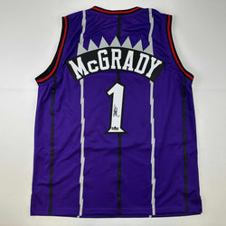 Facsimile Autographed Tracy McGrady Toronto Purple Reprint Laser Auto Basketball Jersey Size Men's XL (ONLINE ORDER ONLY)