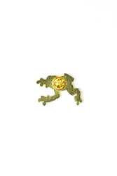 Bumblebee Poison Dart Frog Enamel Pin (Dendrobates leucomelas)