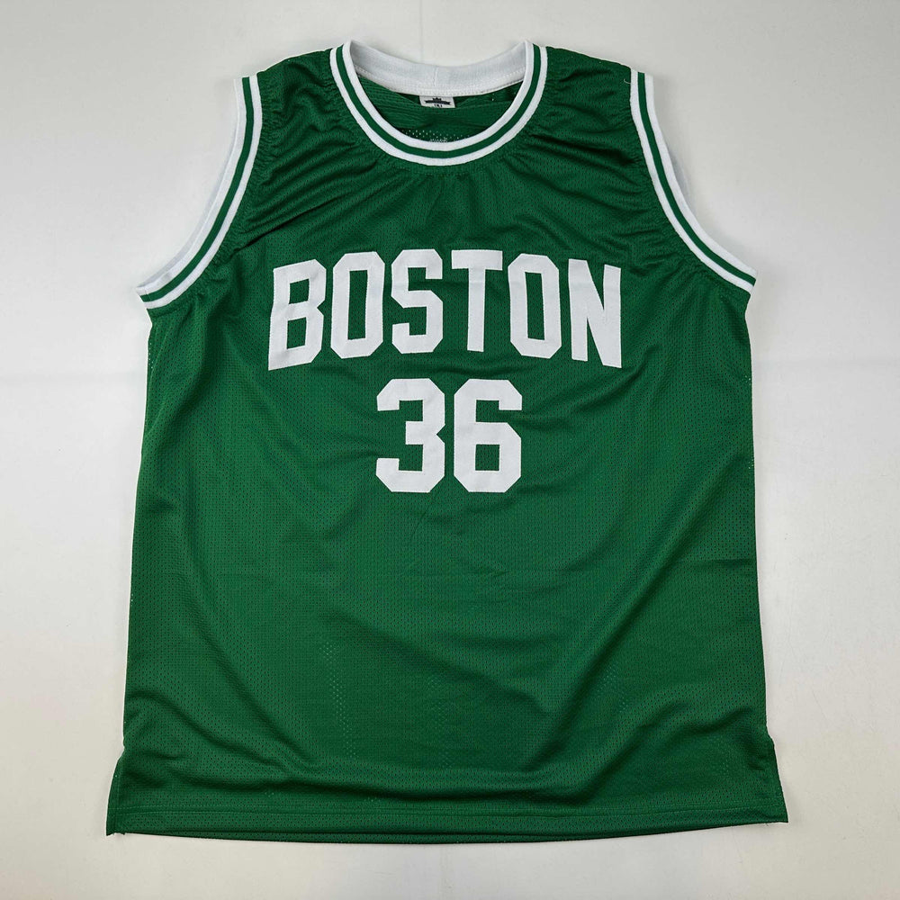 Facsimile Autographed Marcus Smart Boston Green Reprint Laser Auto Basketball Jersey Size Men's XL (ONLINE ORDER ONLY)