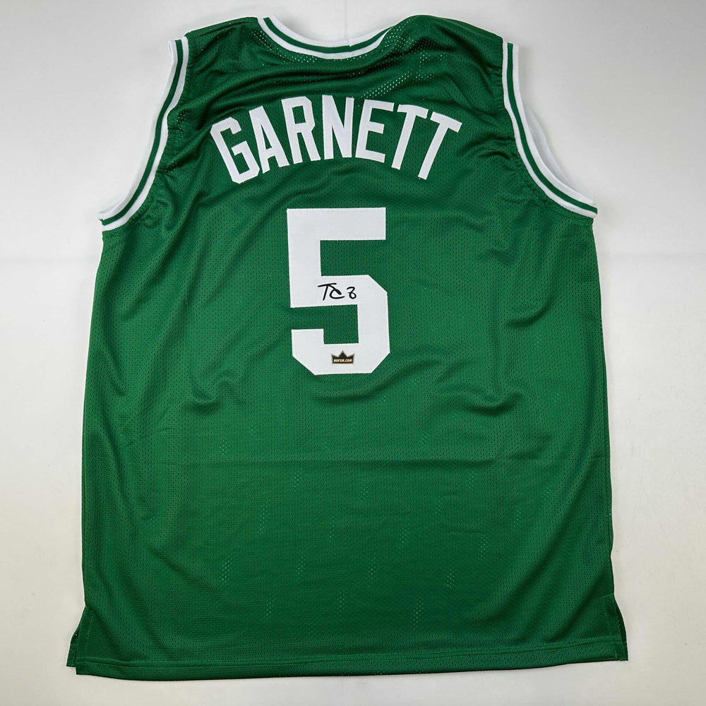 Facsimile Autographed Kevin Garnett Boston Green Reprint Laser Auto Basketball Jersey Size Men's XL (ONLINE ORDER ONLY)