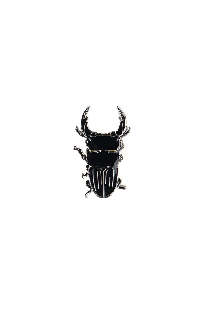 Japanese Stag Beetle Enamel Pin (Dorcus hopei binodulosus)