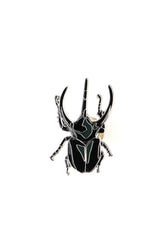 Chiron Beetle Enamel Pin (Chalcosoma chiron)