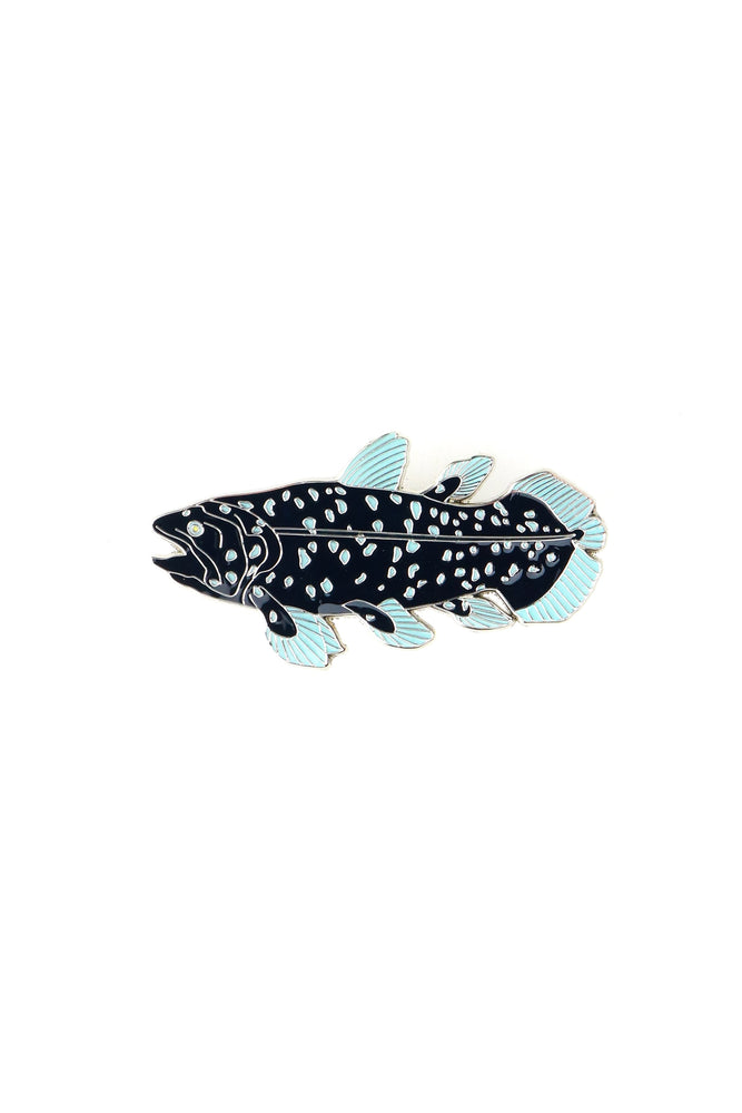 Coelacanth Enamel Pin (Coelacanthiformes)