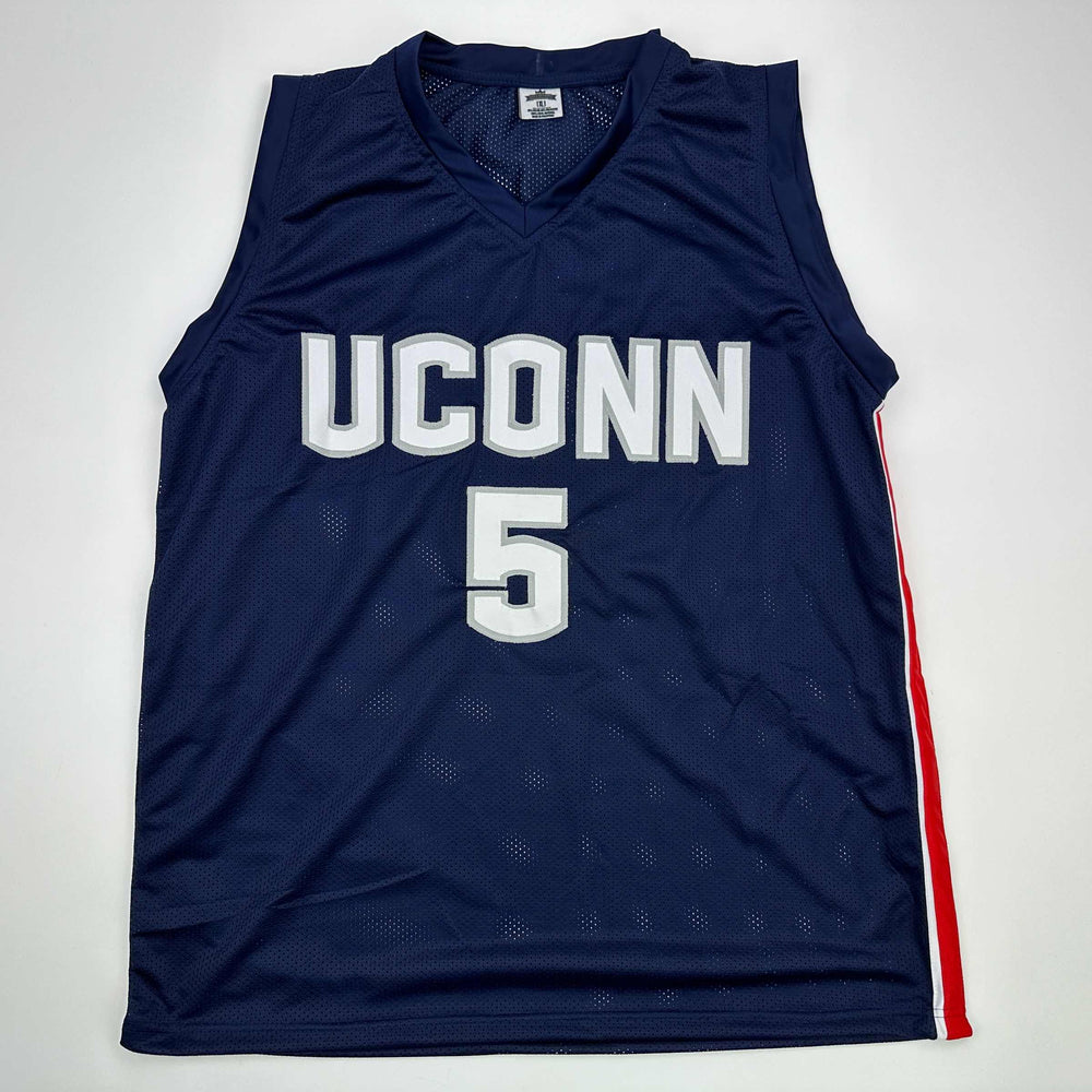 Facsimile Autographed Paige Bueckers UConn Blue Reprint Laser Auto College Basketball Jersey Size Men's XL (ONLINE ORDER ONLY)