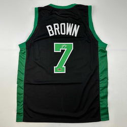 Facsimile Autographed Jaylen Brown Boston Black Reprint Laser Auto Basketball Jersey Size Men's XL (ONLINE ORDER ONLY)