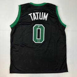 Facsimile Autographed Jayson Tatum Boston Black Reprint Laser Auto Basketball Jersey Size Men's XL (ONLINE ORDER ONLY)