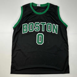 Facsimile Autographed Jayson Tatum Boston Black Reprint Laser Auto Basketball Jersey Size Men's XL (ONLINE ORDER ONLY)