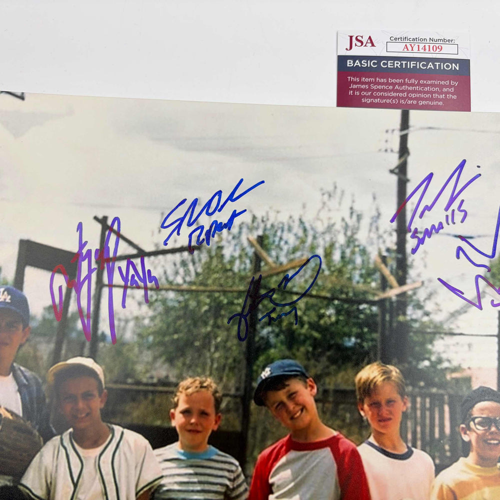 Autographed/Signed The Sandlot Movie 8x Inscribed Cast Member Sigs 16x20 Baseball Photo JSA COA
