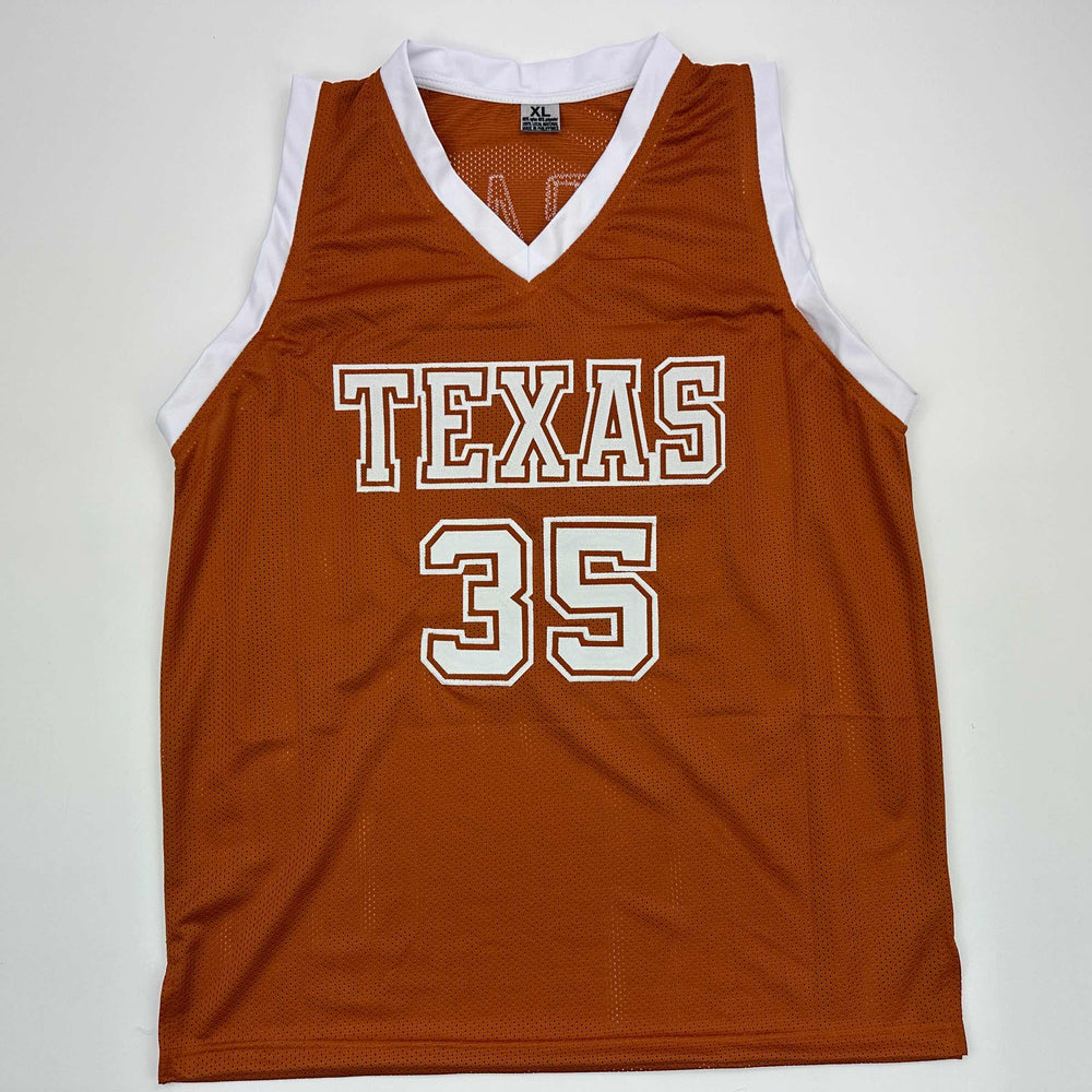 Facsimile Autographed Kevin Durant Texas Orange Reprint Laser Auto College Basketball Jersey Size Men's XL (ONLINE ORDER ONLY)